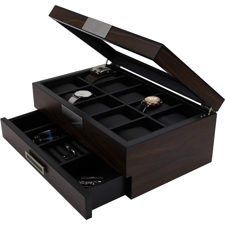 gucangdiangzishangwuyouxiangongsi Wood Watch Box + Drawers Wayfair Canada
